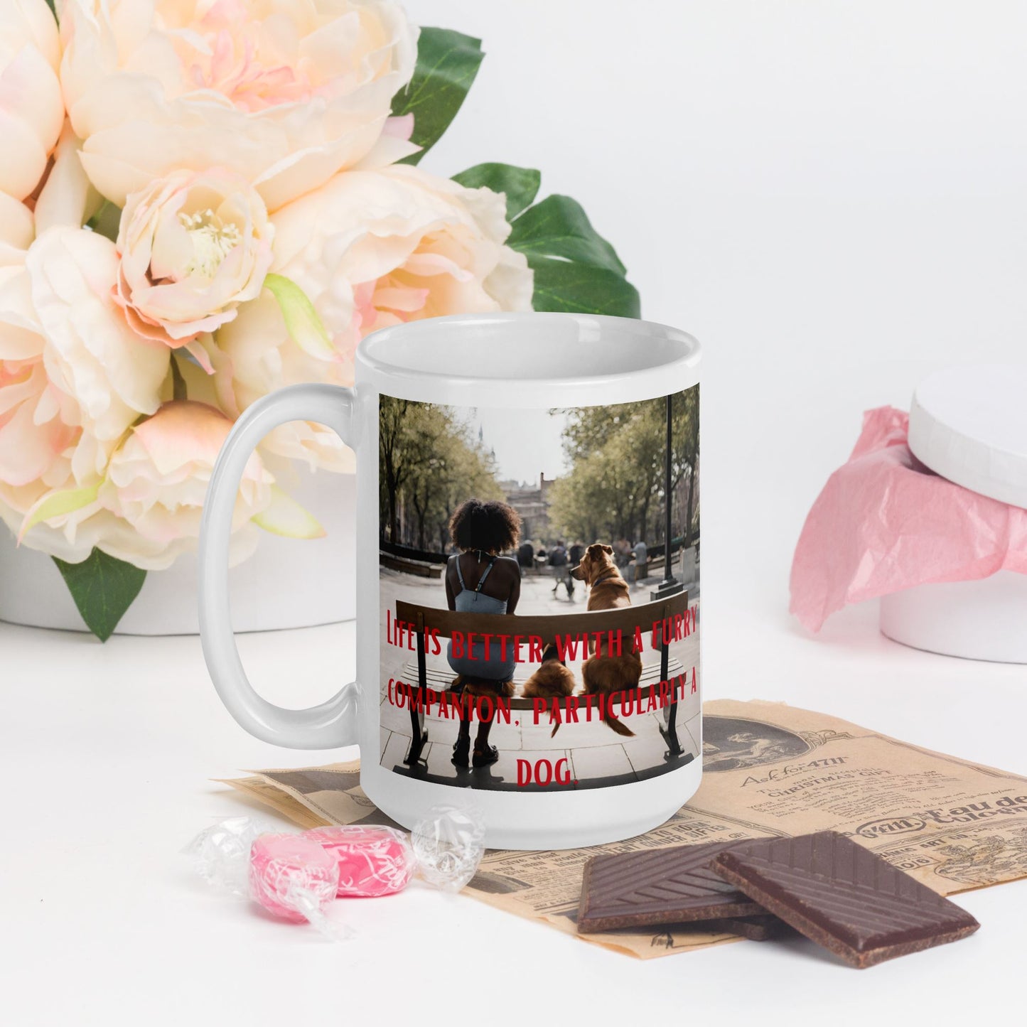 Whether you're drinking your morning coffee, evening tea, or something in between—this mug's for you! It's sturdy and glossy with a vivid print that'll withstand the microwave and dishwasher.