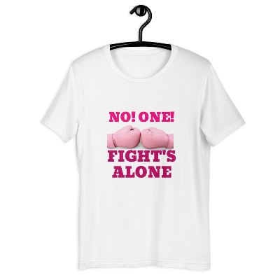Show your support for Breast Cancer Awareness with these stylish T-shirts. Crafted from 100% combed cotton and featuring a bold breast cancer awareness symbol, these T-shirts look great and help create awareness for a worthy cause.