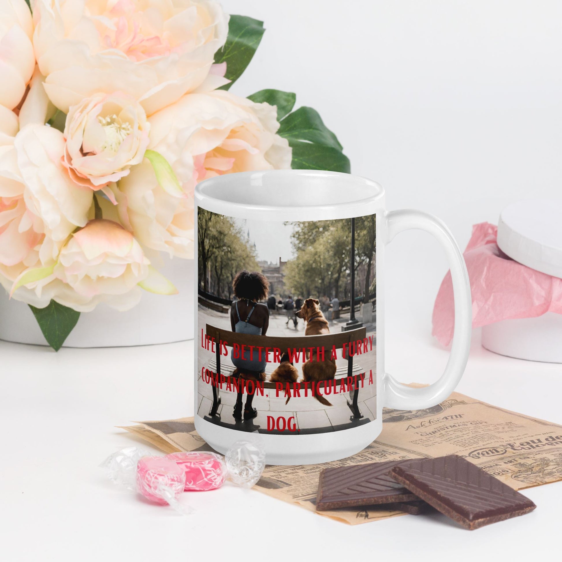Whether you're drinking your morning coffee, evening tea, or something in between—this mug's for you! It's sturdy and glossy with a vivid print that'll withstand the microwave and dishwasher.