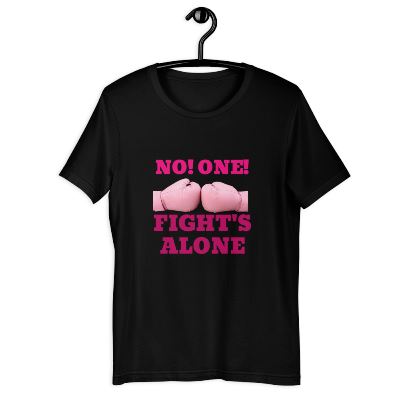 Show your support for Breast Cancer Awareness with these stylish T-shirts. Crafted from 100% combed cotton and featuring a bold breast cancer awareness symbol, these T-shirts look great and help create awareness for a worthy cause.
