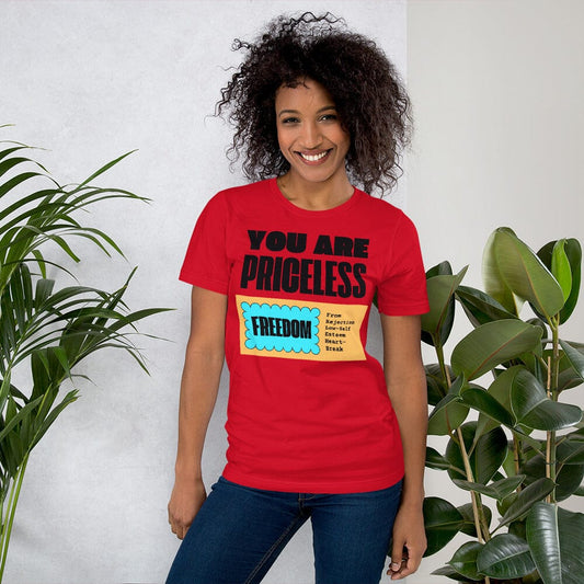 Our You Are Priceless T-Shirts are designed to bring out your unique self-worth. The specially-crafted message declares your value and shows that you know your worth. It's perfect for any occasion.