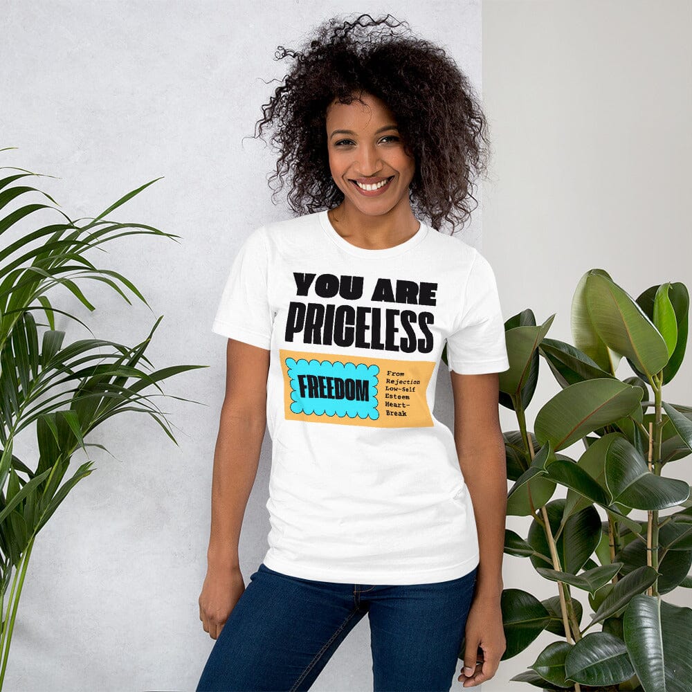 Our You Are Priceless T-Shirts are designed to bring out your unique self-worth. The specially-crafted message declares your value and shows that you know your worth. It's perfect for any occasion.