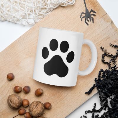 These Paw Print mugs feature a classic paw print design and make ideal gifts for animal lovers. The sturdy construction is dishwasher safe, making them easy and convenient for everyday use. Never forget your four-legged friends with these stylish mugs.